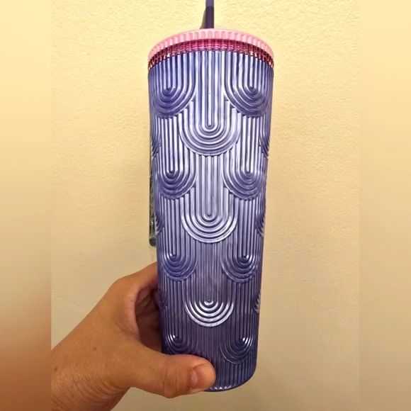 NWT Starbucks 2025 LATAM Mermaid Scale Venti Tumbler With Extra Lid - Picture 4 of 5